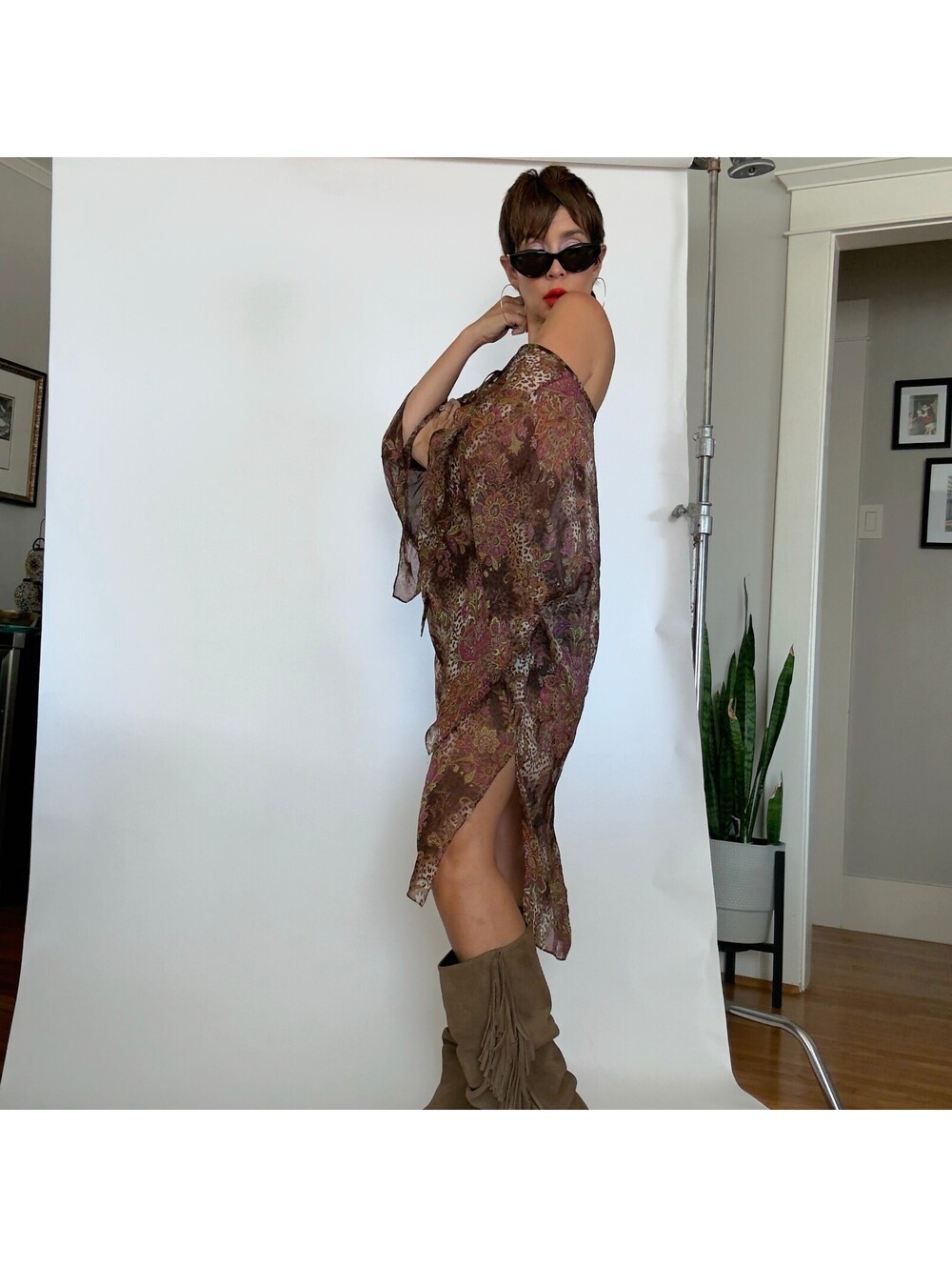Y2K Vintage Silk Dress - Picture 3 of 8